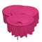 82" Bulk Pack of 12 Hot Pink Banquet Style Round Disposable Plastic Tablecloths